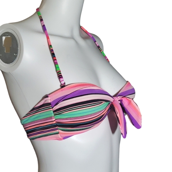 Victoria's Secret Pink Stripe Bikini Swimsuit Women's Size S - Picture 3 of 16